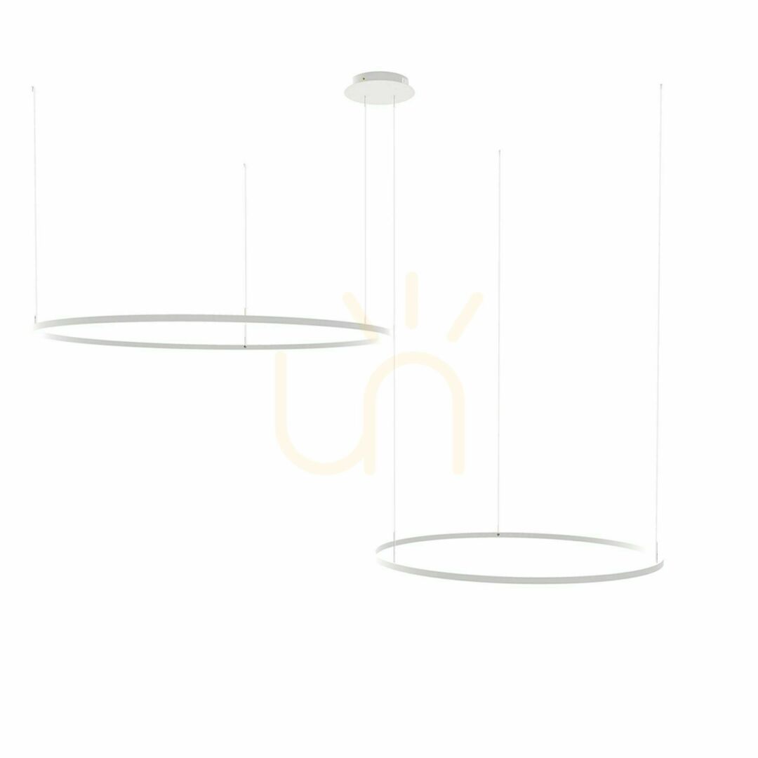 Náhled Závěsné LED svítidlo s.luce Ring černé 2x kruhové, stmívatelné Závěsné LED svítidlo s.luce Ring černé 2x kruhové, stmívatelné