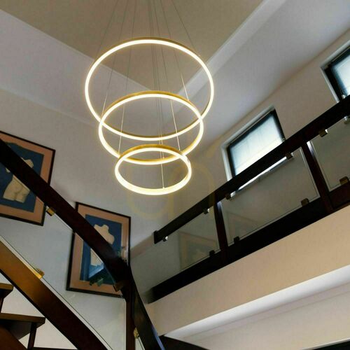 Kontrola Závěsné LED svítidlo s.luce Ring Centric 3 světla zlaté, stmívatelné