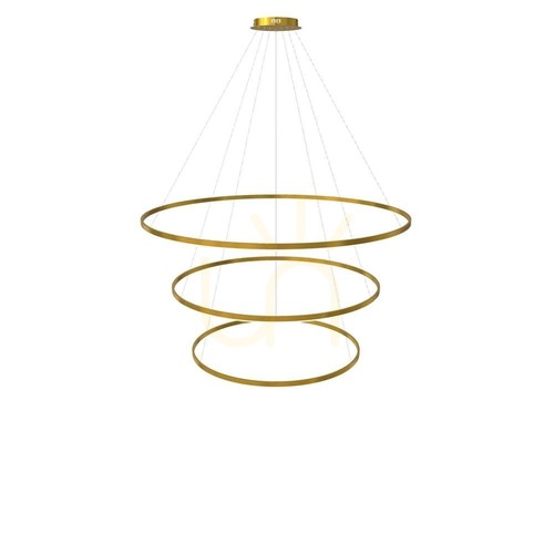 Kontrola Závěsné LED svítidlo s.luce Ring 3 zlaté, kruhové, stmívatelné, 3000 K