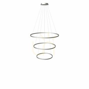 Závěsné LED svítidlo s.luce Ring černé 3x kruhové stmívatelné, 3000 K small 14