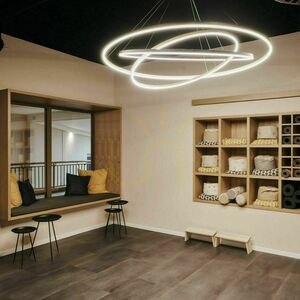 Závěsné LED svítidlo s.luce Ring Centric černé 3x 120/100/80 cm stmívatelné small 2