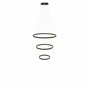 Závěsné LED svítidlo s.luce Ring Centric černé 3x 120/100/80 cm stmívatelné small 9