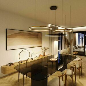 Lustr s.luce Ring LED zlatý 3 světla 150 cm small 8