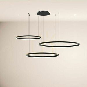 Lustr s.luce Ring LED 3x bílé kruhy, excentrické, stmívatelné small 7