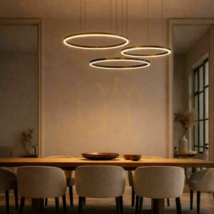 Lustr s.luce Ring 3x LED černý, excentrický, průměr 100/80/60 cm 6 Lustr s.luce Ring 3x LED černý, excentrický, průměr 100/80/60 cm small 6