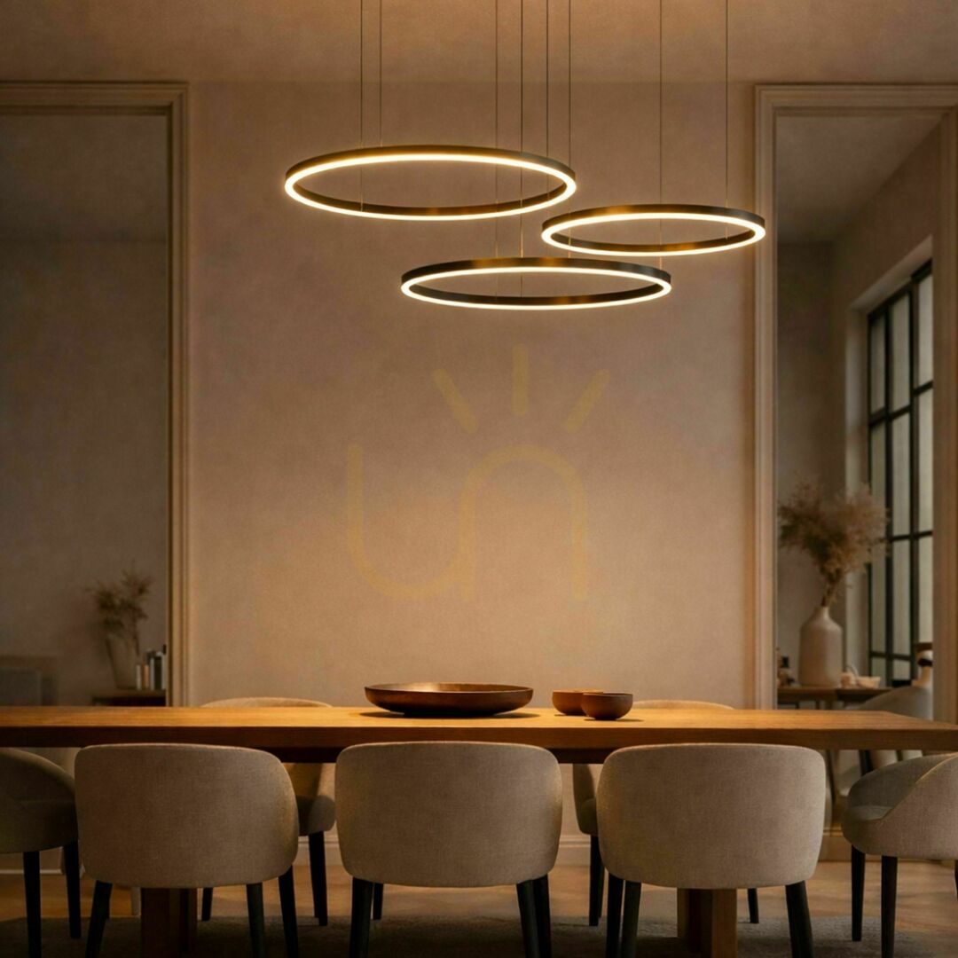 Pohled Lustr s.luce Ring 3x LED černý, excentrický, průměr 100/80/60 cm Lustr s.luce Ring 3x LED černý, excentrický, průměr 100/80/60 cm