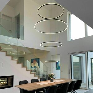 Závěsné svítidlo s.luce Ring 5 LED zlaté kruhy 120 cm, stmívatelné 7 Závěsné svítidlo s.luce Ring 5 LED zlaté kruhy 120 cm, stmívatelné small 7