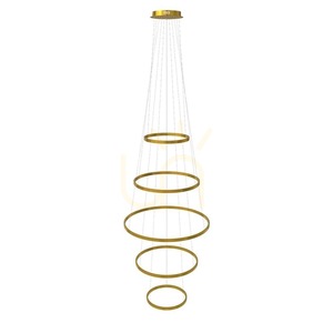 Závěsné svítidlo s.luce Ring Centric 5x LED zlaté, stmívatelné, 80 cm 1 Závěsné svítidlo s.luce Ring Centric 5x LED zlaté, stmívatelné, 80 cm small 1
