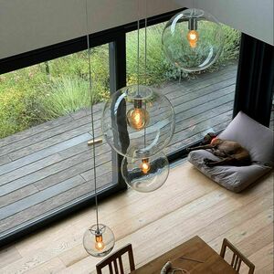 Lustr s.luce Orb měděný skleněný 3ramenný modulární E27 dimmable small 4