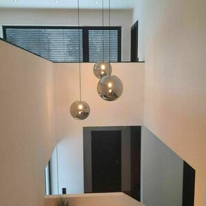 Lustr s.luce Orb měděný skleněný 3ramenný modulární E27 dimmable small 5