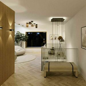 Lustr s.luce Orb 5ramenný modulární, bílý, sklo/kov small 12