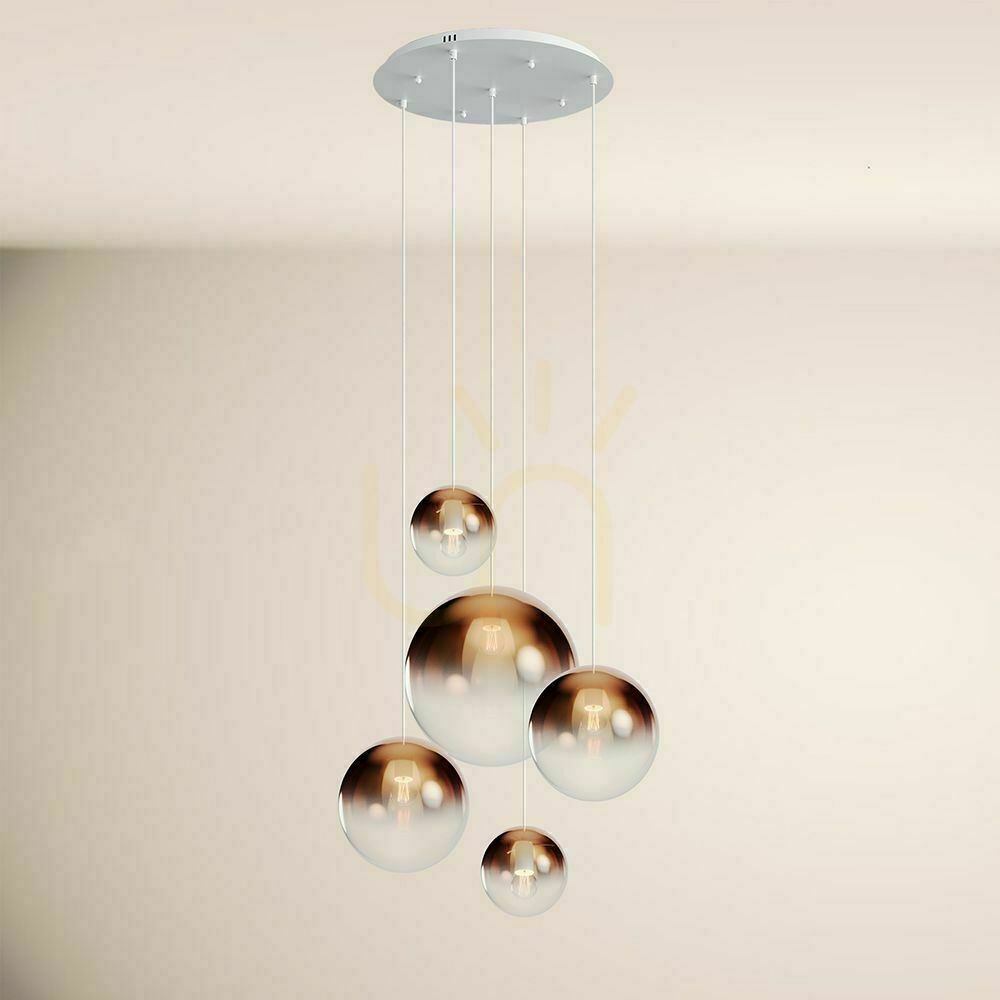 Kontrola Lustr s.luce Orb 5ramenný modulární měděný sklo kov Lustr s.luce Orb 5ramenný modulární měděný sklo kov