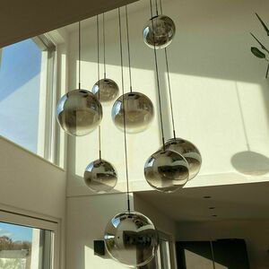 Lustr s.luce Orb 8ramenný modulární bílý skleněný kovový, stmívatelný small 3
