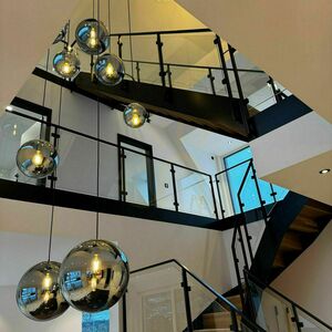 Lustr s.luce Orb 8ramenný bílý skleněný moderní modulární 50 cm small 4