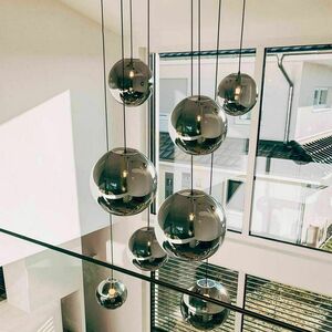 Lustr s.luce Orb 8ramenný černý skleněný modulární small 0