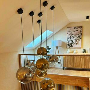 Lustr s.luce Orb černý skleněný kovový 12bodový modulární moderní 13 Lustr s.luce Orb černý skleněný kovový 12bodový modulární moderní small 13