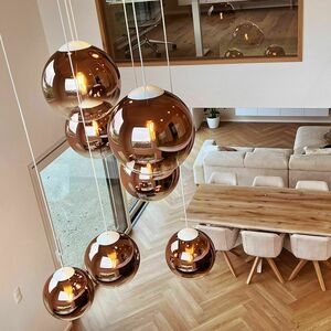 Lustr s.luce Orb 12bodové modulární galerijní svítidlo bílé sklo a kov small 14