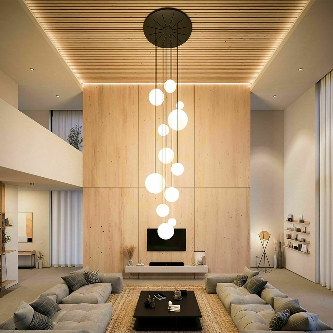 Pohled Lustr s.luce Orb černý skleněný kovový 12bodový modulární Lustr s.luce Orb černý skleněný kovový 12bodový modulární