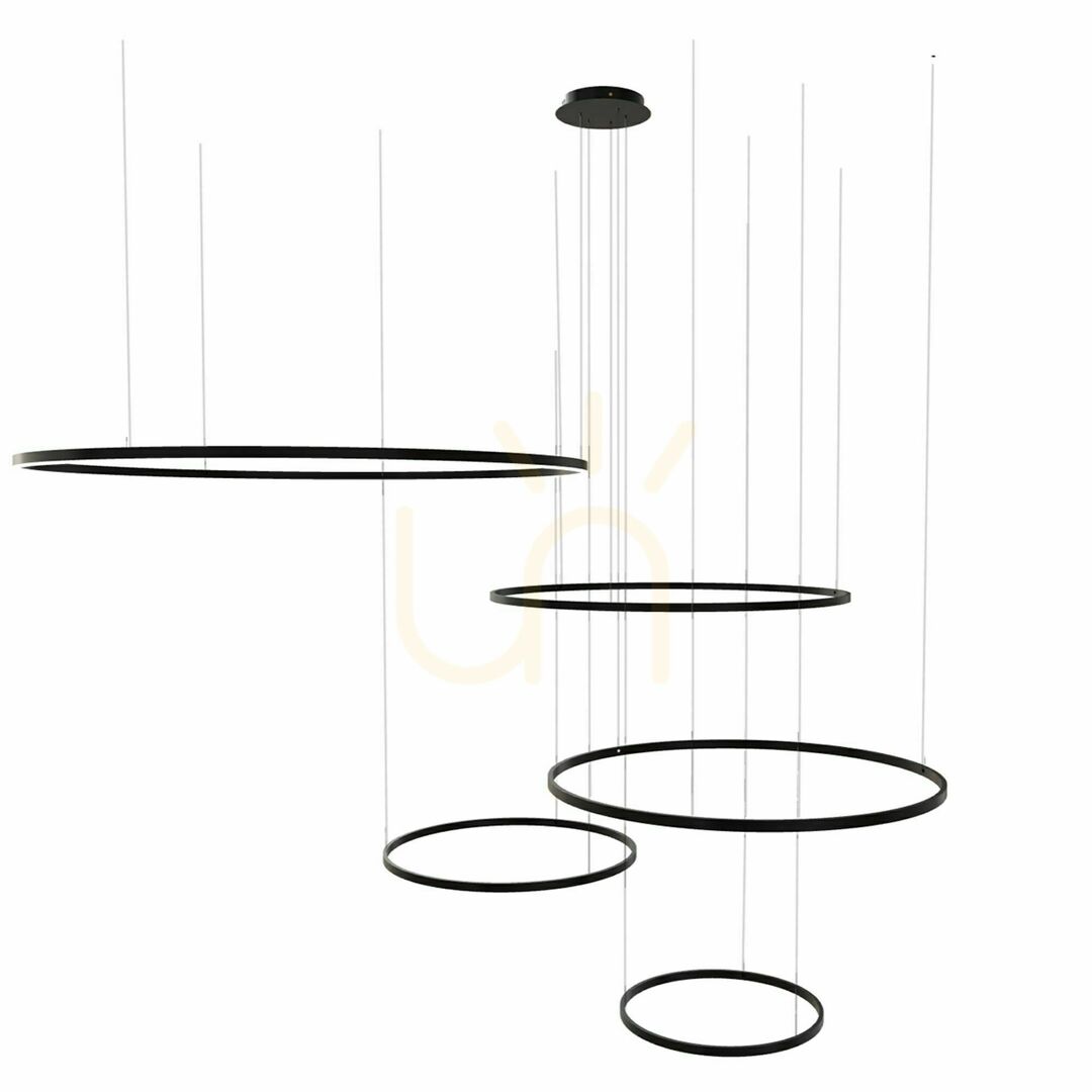 Pohled Lustr s.luce Ring LED 5x zlatý, kruhový, stmívatelný Lustr s.luce Ring LED 5x zlatý, kruhový, stmívatelný