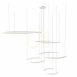 Závěsné LED svítidlo s.luce Ring 5 světel excentrické bílé Ø 120/100/80/60/40 cm small 8