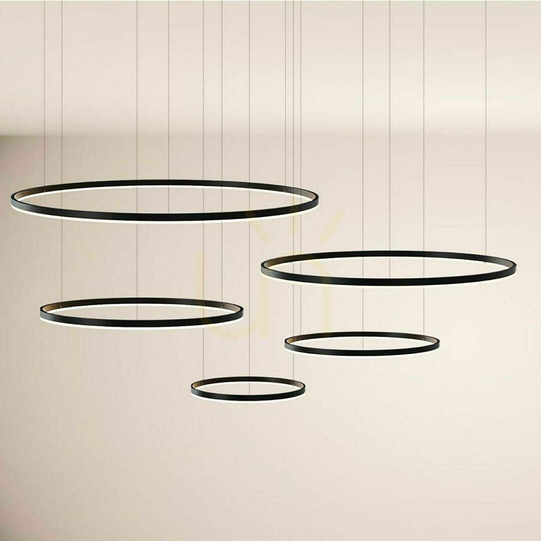 Pohled Lustr s.luce Ring LED závěsné svítidlo stříbrné 5 světel Lustr s.luce Ring LED závěsné svítidlo stříbrné 5 světel