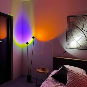 Stojací LED lampa s.luce Beam černá 145 cm s dotykovým stmívačem small 3