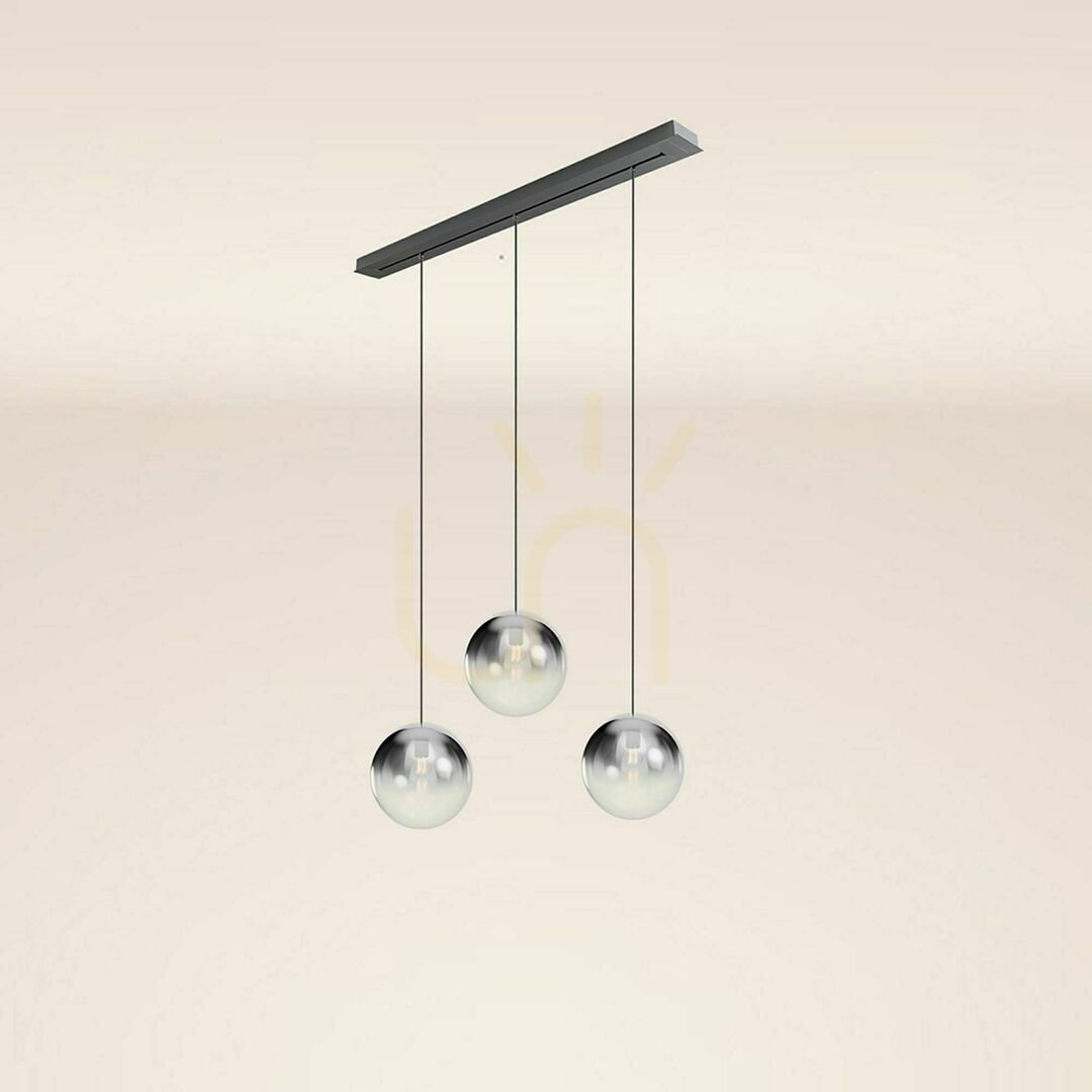 Zobrazit Lustr s.luce Orb 3x E27 sklo kouřové Ø 30 cm, závěsný osvětlení pro jídelnu Lustr s.luce Orb 3x E27 sklo kouřové Ø 30 cm, závěsný osvětlení pro jídelnu