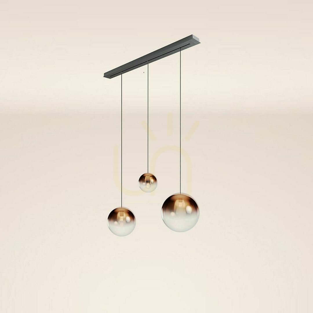 Zobrazit Závěsné svítidlo s.luce Orb 3x E27, sklo/kov, Ø 20/30/40 cm, jídelní stůl Závěsné svítidlo s.luce Orb 3x E27, sklo/kov, Ø 20/30/40 cm, jídelní stůl