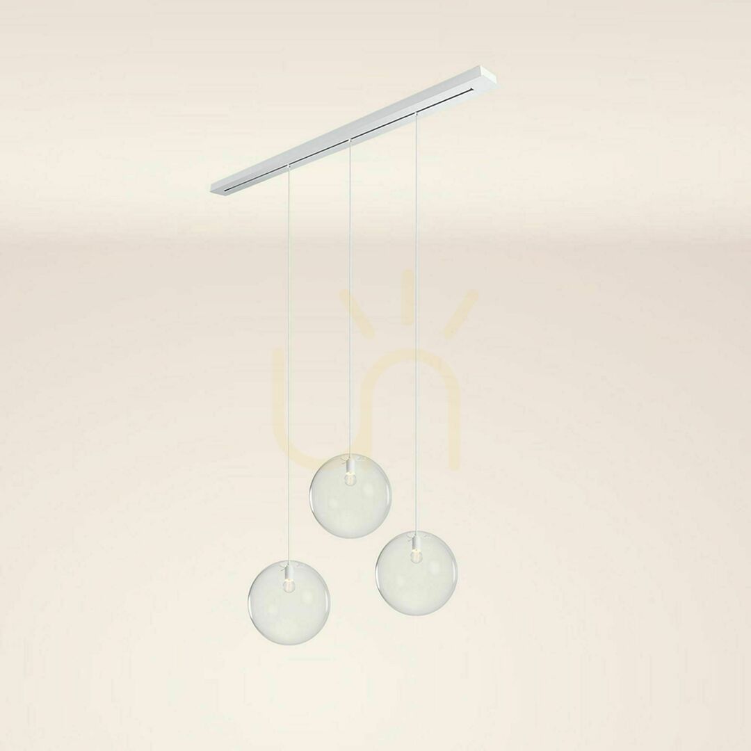 Pohled Lustr s.luce Orb 3ramenný 3x E27 kouřové sklo 40 cm Lustr s.luce Orb 3ramenný 3x E27 kouřové sklo 40 cm
