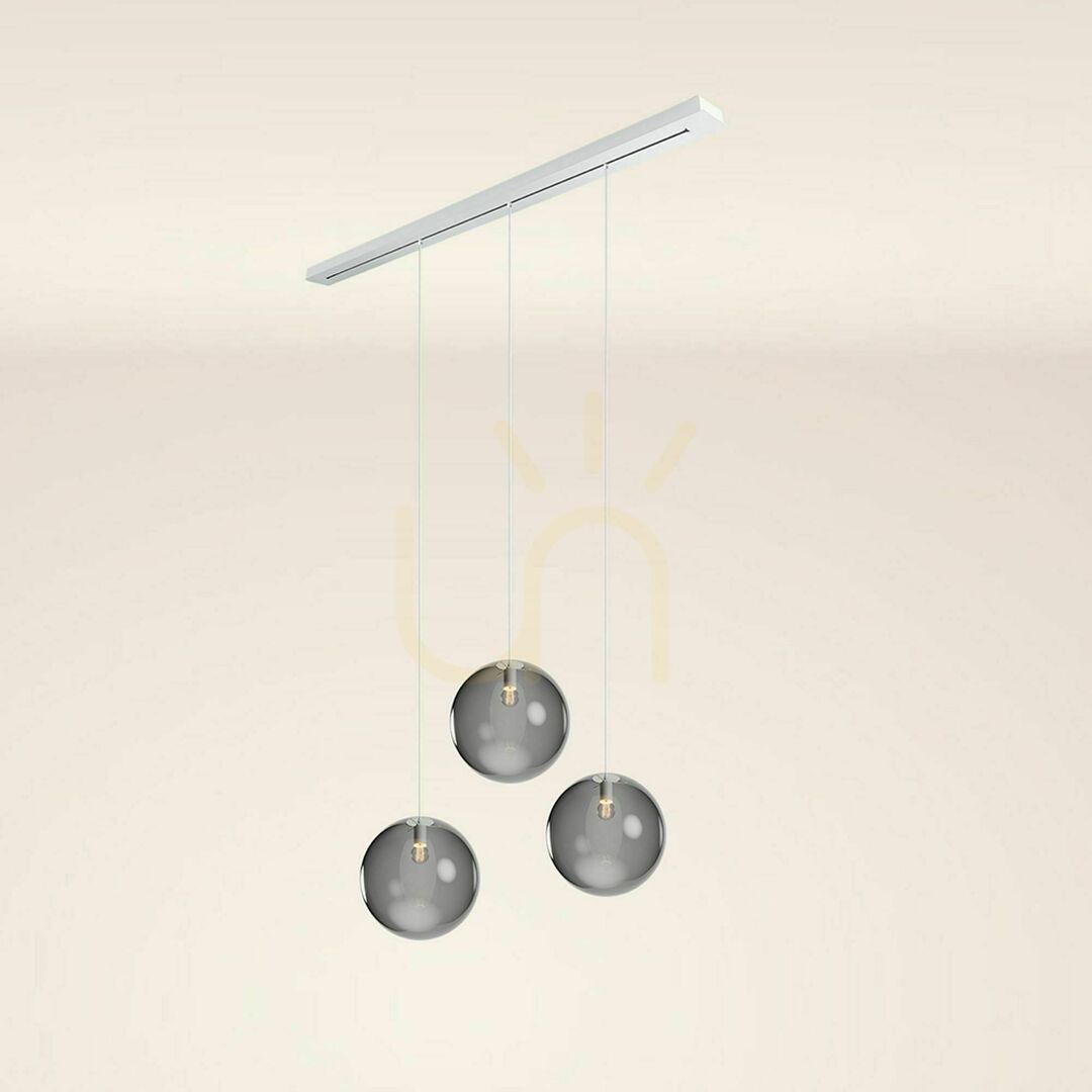 Zobrazit Lustr s.luce Orb 3ramenný 3x E27 kouřové sklo 40 cm Lustr s.luce Orb 3ramenný 3x E27 kouřové sklo 40 cm