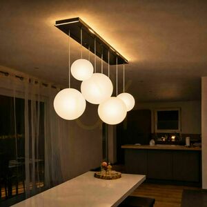 Lustr s.luce Orb 5x E27 sklo kov 160 cm nad jídelní stůl 5 Lustr s.luce Orb 5x E27 sklo kov 160 cm nad jídelní stůl small 5