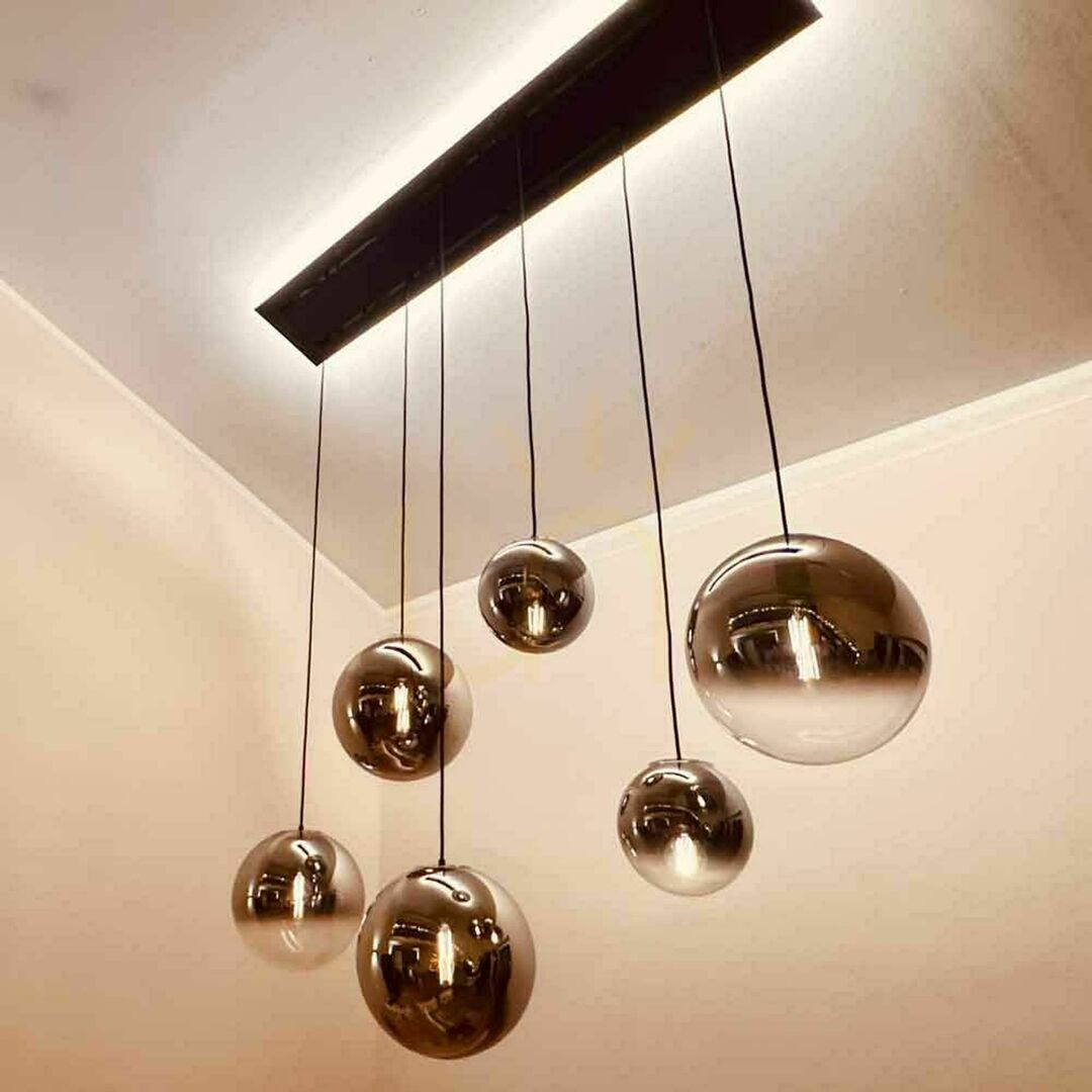 Zobrazit Lustr s.luce Orb 5x E27 sklo kov 160 cm jídelní stůl Lustr s.luce Orb 5x E27 sklo kov 160 cm jídelní stůl
