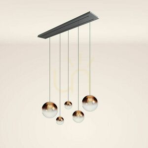 Lustr s.luce Orb 5x E27 zakouřený sklo kov 160 cm small 9