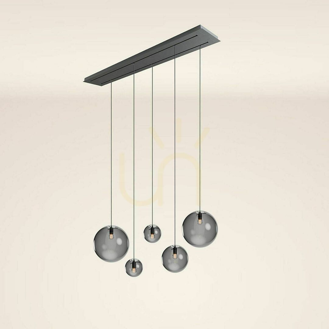 Zobrazit Lustr s.luce Orb zlatý sklo 5 ramen, 2 řady, 160 cm Lustr s.luce Orb zlatý sklo 5 ramen, 2 řady, 160 cm