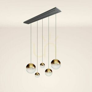 Lustr s.luce Orb 5 ramen, kouřové sklo, 2 řady, 160 cm 10 Lustr s.luce Orb 5 ramen, kouřové sklo, 2 řady, 160 cm small 10