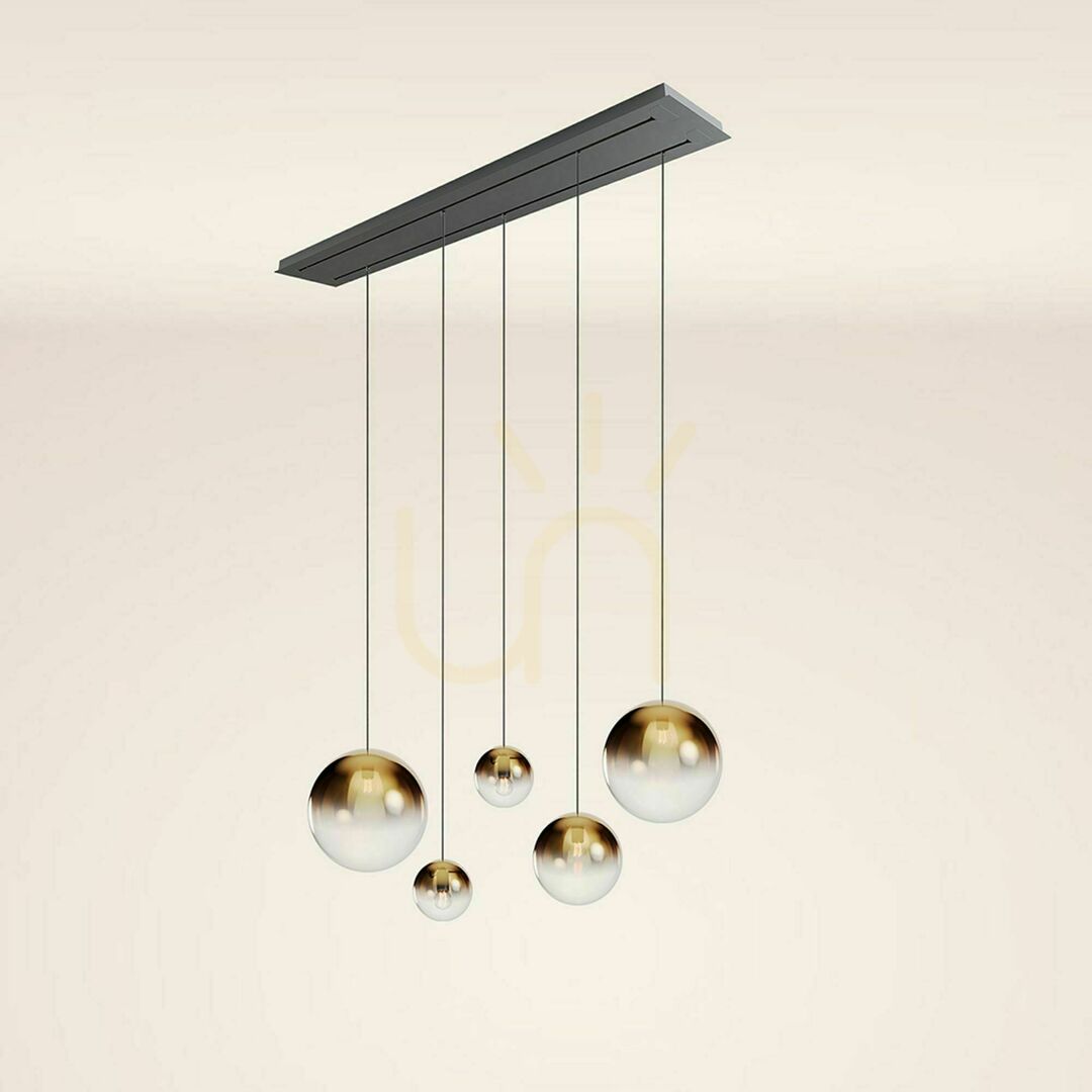 Kontrola Lustr s.luce Orb 5 ramen, kouřové sklo, 2 řady, 160 cm Lustr s.luce Orb 5 ramen, kouřové sklo, 2 řady, 160 cm