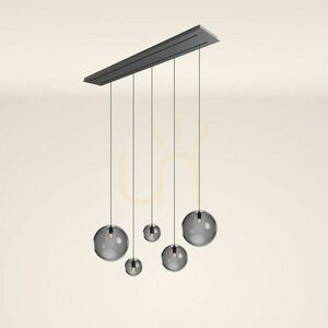 Lustr s.luce Orb 5 ramen, kouřové sklo, 2 řady, 160 cm 4 Lustr s.luce Orb 5 ramen, kouřové sklo, 2 řady, 160 cm small 4