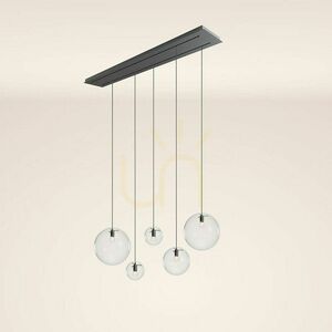 Lustr s.luce Orb 5x E27 bílé sklo kov 160 cm 5 Lustr s.luce Orb 5x E27 bílé sklo kov 160 cm small 5