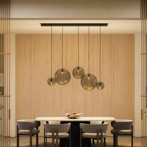 Lustr s.luce Orb 5x E27 bílé sklo kov 160 cm 0 Lustr s.luce Orb 5x E27 bílé sklo kov 160 cm small 0
