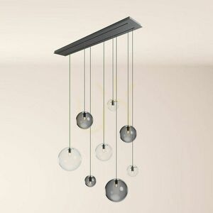 Lustr s.luce Orb měděný skleněný 8ramenný, 2 řady small 13