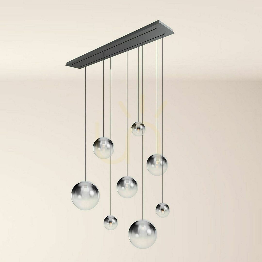 Kontrola Lustr s.luce Orb 8ramenný skleněný 160 cm 2 řady Lustr s.luce Orb 8ramenný skleněný 160 cm 2 řady