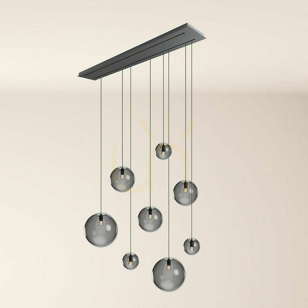 Náhled Lustr s.luce Orb 8ramenný skleněný 160 cm 2 řady Lustr s.luce Orb 8ramenný skleněný 160 cm 2 řady