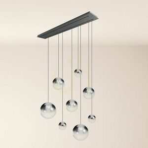 Lustr s.luce Orb 8x E27 sklo/kov zlatý 160 cm, 2 řady 10 Lustr s.luce Orb 8x E27 sklo/kov zlatý 160 cm, 2 řady small 10