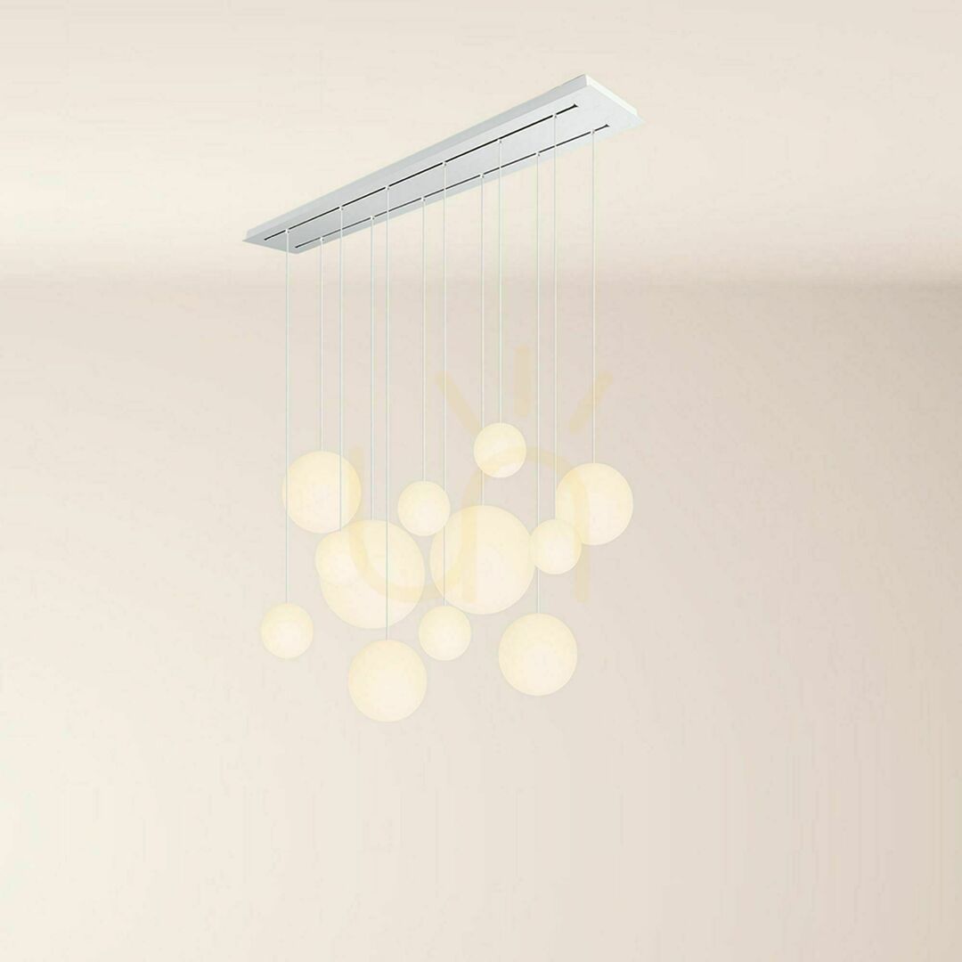 Zobrazit Lustr s.luce Orb 12 světel zlatý sklo kov 160 cm 2 řady Lustr s.luce Orb 12 světel zlatý sklo kov 160 cm 2 řady