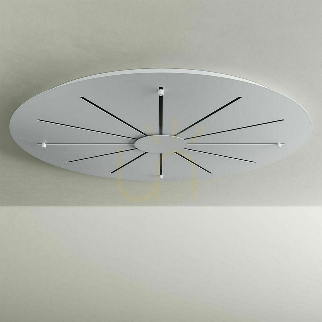 Kontrola Stropní baldachýn s.luce Modular černý Ø 60 cm kov 16 světelných bodů Stropní baldachýn s.luce Modular černý Ø 60 cm kov 16 světelných bodů