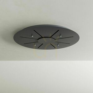 Stropní baldachýn s.luce Modular černý Ø 60 cm kov 16 světelných bodů 8 Stropní baldachýn s.luce Modular černý Ø 60 cm kov 16 světelných bodů small 8