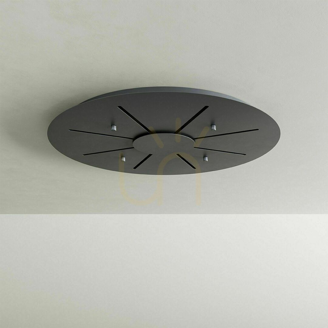 Zobrazit Stropní baldachýn s.luce Modular černý Ø 60 cm kov 16 světelných bodů Stropní baldachýn s.luce Modular černý Ø 60 cm kov 16 světelných bodů