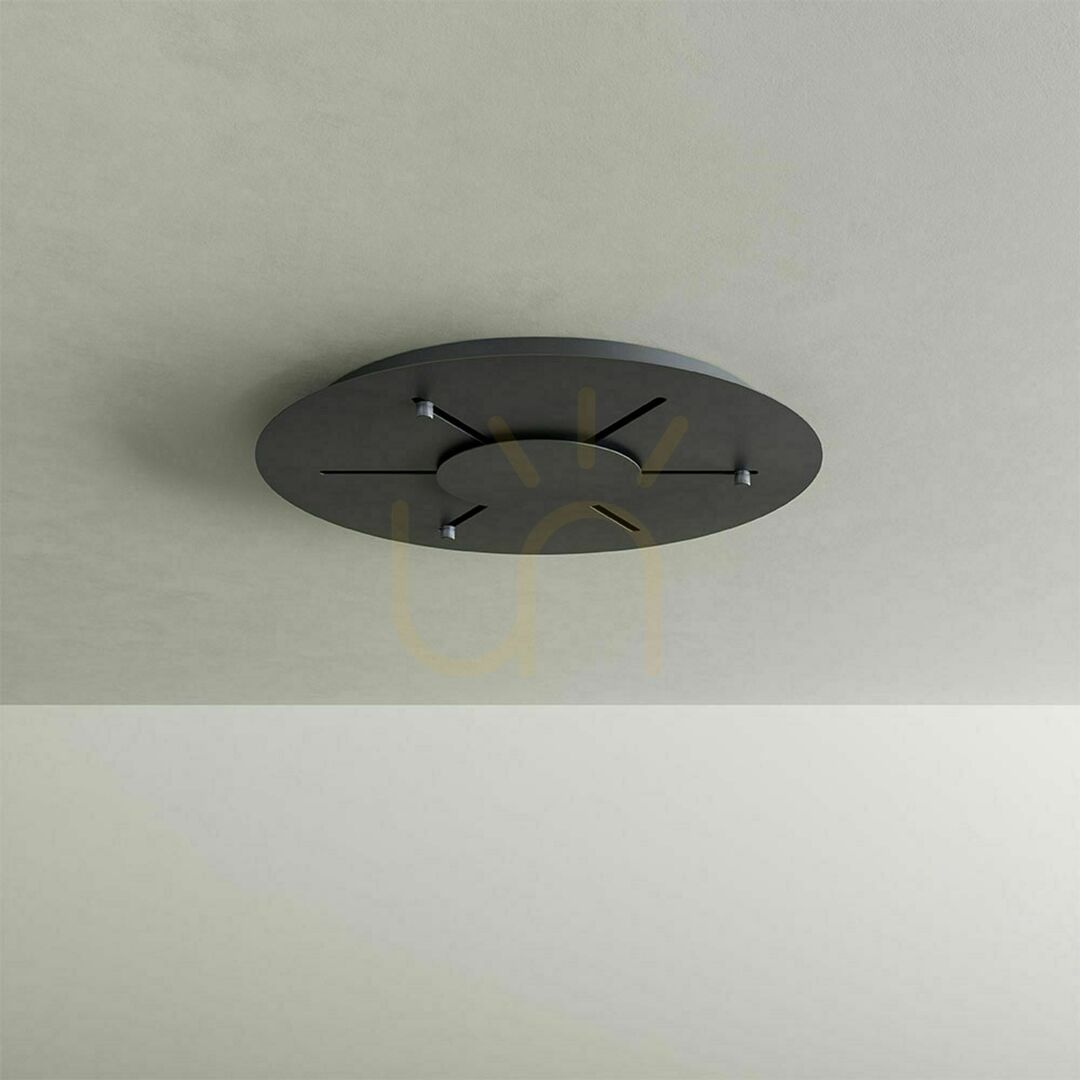 Kontrola Stropní baldachýn s.luce Modular černý kovový kruhový Ø80 cm 16 světel 230 V Stropní baldachýn s.luce Modular černý kovový kruhový Ø80 cm 16 světel 230 V