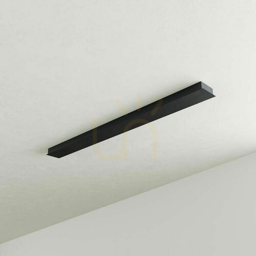 Kontrola Stropní nosník s.luce Modular obdélníkový černý kov 160 cm bez otvorů
