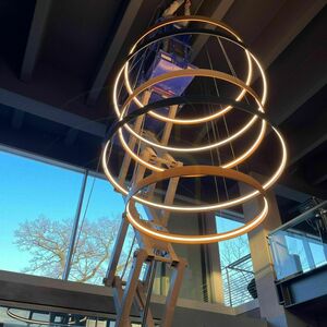 Závěsné LED svítidlo s.luce Ring XL černé 180 cm 4000 K 7910 lm small 9